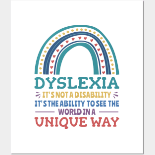 Dyslexia Awareness Dyslexic Posters and Art